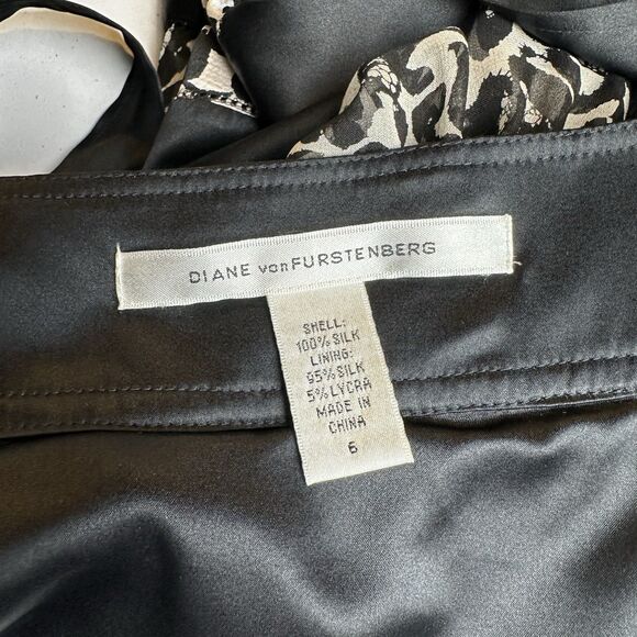 DVF Diane von Furstenberg Abby Silk Dress 6 Small | Floral Tiered Holiday Party - Picture 5 of 8